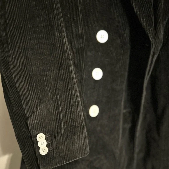 Alexa Chung x Madewell Black Double-Breasted Blazer in Corduroy Oversized Sz. 4 - Picture 3 of 8